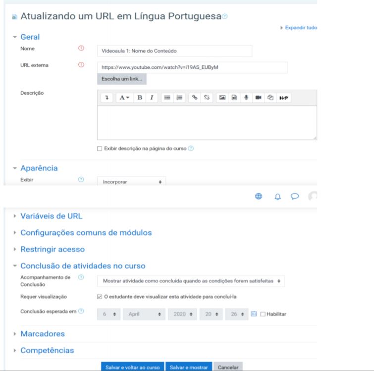 URL propriedade