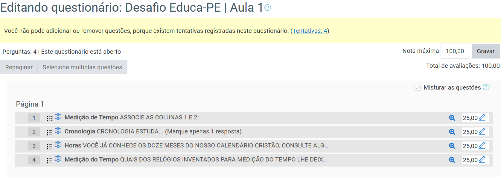questão